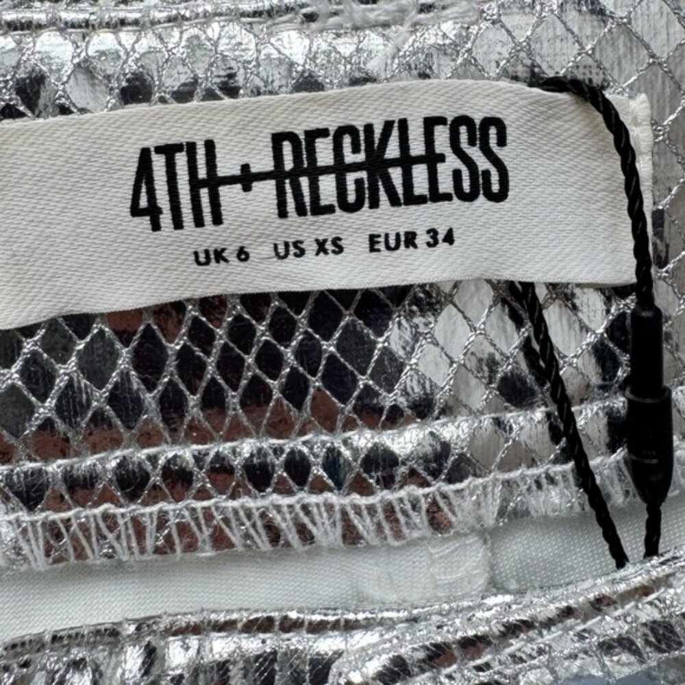 Nwt Size Xs 4th + Reckless Philo Trouser Silver - image 7